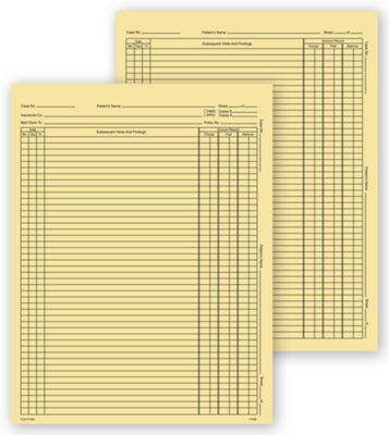 8 1/4 x 10 3/4 Continuation Exam Records, Letter, with Account Record