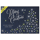 A magical and artistic design makes the Brilliant Wonders Card a shining choice for sending the merriest of wishes. Unique touches include embossed chartreuse, turquoise and silver foils on blue metallic stock and silver foil text.