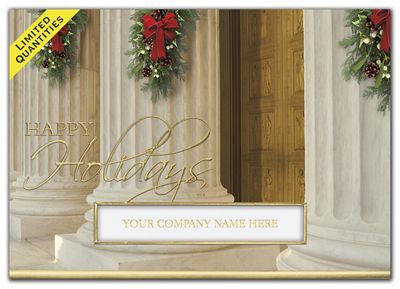Holiday Pillar Attorney Legal Holiday Cards