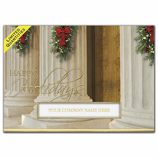 Holiday Pillar Attorney Legal Holiday Cards