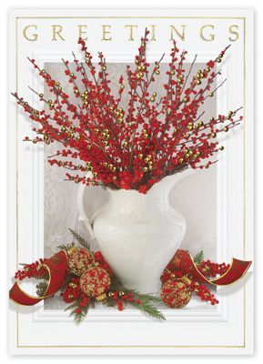 5 5/8 x 7 7/8 Berry Bloom Holiday Cards
