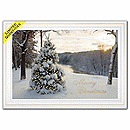 Featuring a spiritual view from above, the At First Light Card delivers high-quality, personalized greetings from your company. Unique touches include embossed frame and gold foil border, tree lights and snowflakes.