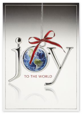 5 5/8 x 7 7/8 Joy to the World Holiday Cards