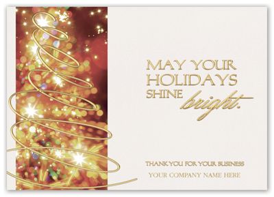7 7/8 x 5 5/8 Golden Glow Holiday Cards