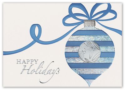 7 7/8 x 5 5/8 Blue Joy Holiday Cards