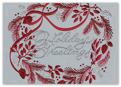 7 7/8 x 5 5/8 Red Wonder Holiday Cards