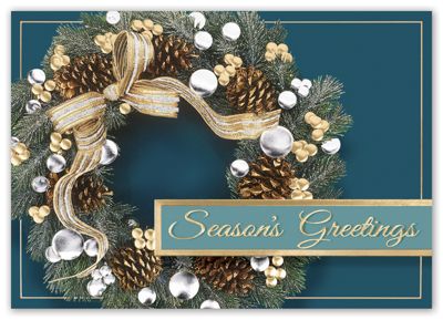 7 7/8 x 5 5/8 Splash of Gold Holiday Cards