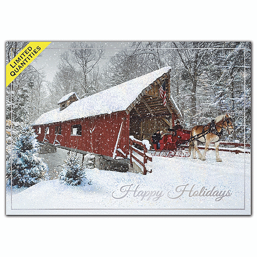 Winter Sleigh Ride Holiday Cards