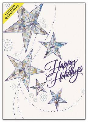 White Shimmer Holiday Cards