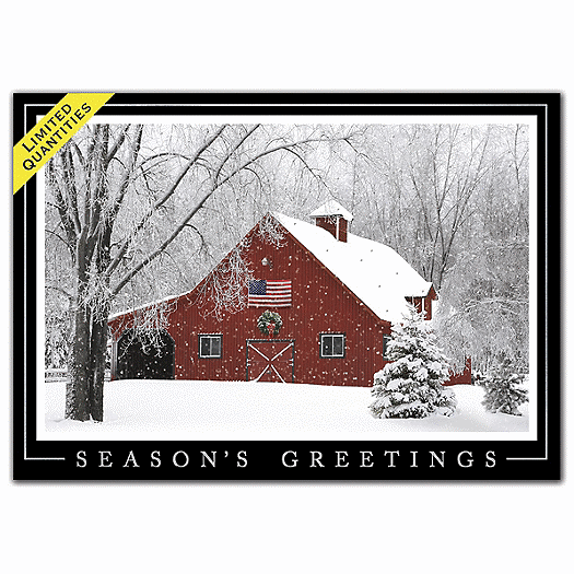 Rustic Elegance Patriotic Holiday Cards