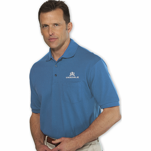 Short Sleeve Pique Polo w/ Pocket - Office and Business Supplies Online - Ipayo.com