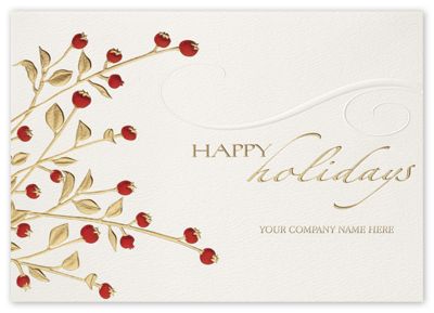 Berries and Cream Holiday Card - Office and Business Supplies Online - Ipayo.com