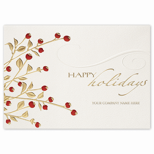 Berries and Cream Holiday Card - Office and Business Supplies Online - Ipayo.com