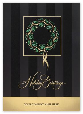Regal Wreath Holiday Card - Office and Business Supplies Online - Ipayo.com