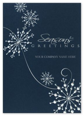 Snowberry Flakes Holiday Card - Office and Business Supplies Online - Ipayo.com