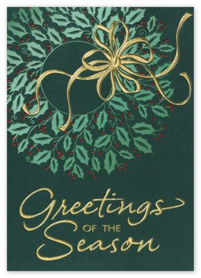 Wreath of Reflection Holiday Card - Office and Business Supplies Online - Ipayo.com
