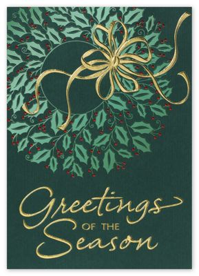 Wreath of Reflection Holiday Card - Office and Business Supplies Online - Ipayo.com