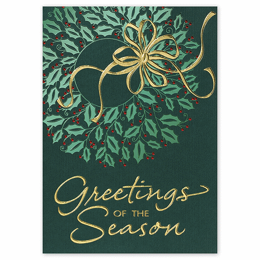 Wreath of Reflection Holiday Card - Office and Business Supplies Online - Ipayo.com