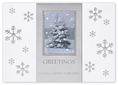 Snowflake Serenity Holiday Card - Office and Business Supplies Online - Ipayo.com