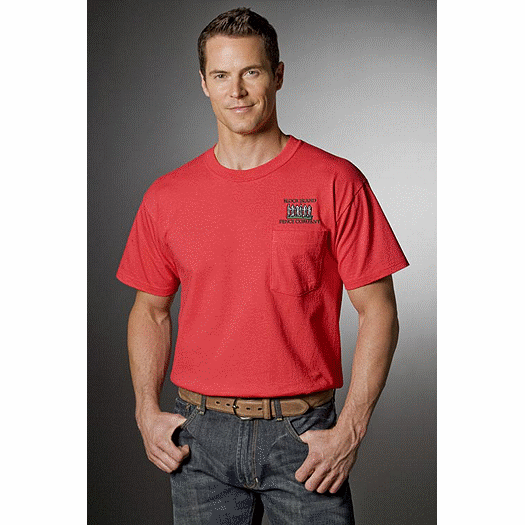 100% Heavyweight Cotton T-Shirts SS, w/ Pkt, Embroidered - Office and Business Supplies Online - Ipayo.com