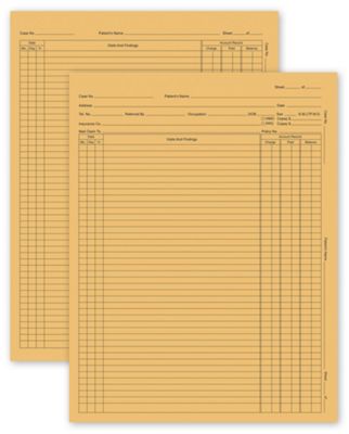 8 1/4 x 10 3/4 General Patient Exam Records, Letter Style