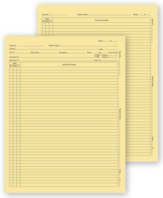 General Patient Exam Records, Letter, w/o Account Record - Office and Business Supplies Online - Ipayo.com