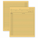 Use our convenient folder-style patient exam records for maintaining detailed, accurate documentation of patient visits and findings. Plain ruled record forms provide ample room for keeping comprehensive patient information.