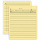 9 1/2 x 8  full sheet  (5 x 8  folded) General Patient Exam Records, Folder, w/o Account Record