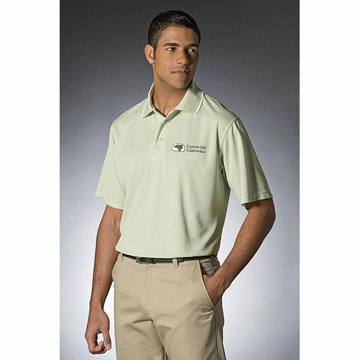 Men's Tipped-Collar Performance Polo, Embroidered - Office and Business Supplies Online - Ipayo.com