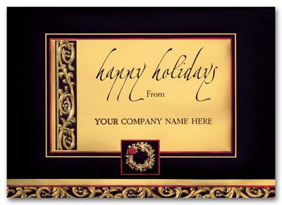 Business Holiday Cards - Distinction In Gold