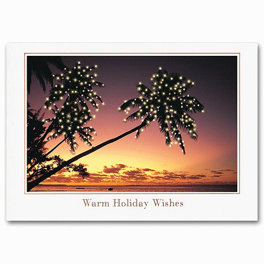 Palm Trees Holiday Card - Office and Business Supplies Online - Ipayo.com