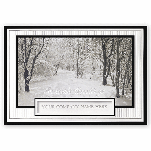 Snow Covered Serenity Holiday Card - Office and Business Supplies Online - Ipayo.com
