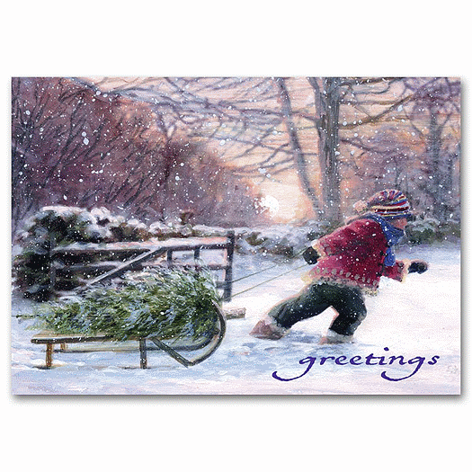 Bringing Home the Tree Holiday Card - Office and Business Supplies Online - Ipayo.com