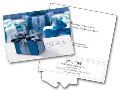 Business Holiday Cards - Packages In Blue
