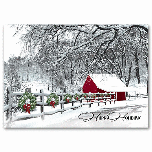 Cozy In The Country Discount Christmas Card - Office and Business Supplies Online - Ipayo.com