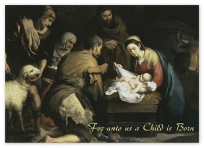 7 7/8 x 5 5/8 Nativity Night Christmas Cards
