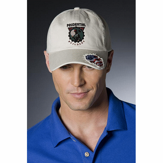 Garment Washed Americana Caps, Embroidered - Office and Business Supplies Online - Ipayo.com
