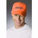 Flame-orange cap packs ultra high visibility and impact - drawing attention to your business wherever it's worn! Quality Material! 100% cotton. Structured 6-panel cap features 6 sewn eyelets and an adjustable, plastic snap backstrap. Imported.