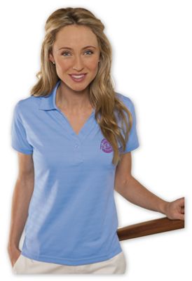 Ladies Textured Stripe Poly Polo - Office and Business Supplies Online - Ipayo.com