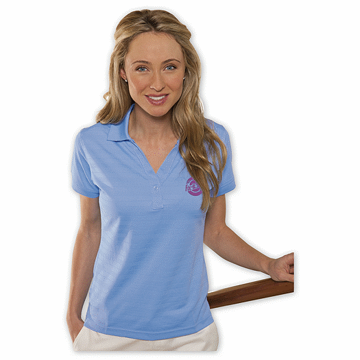 Ladies Textured Stripe Poly Polo - Office and Business Supplies Online - Ipayo.com