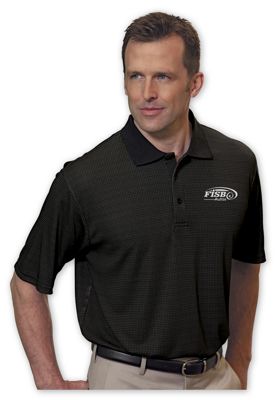 Men's Brick Jacquard Polo - Office and Business Supplies Online - Ipayo.com