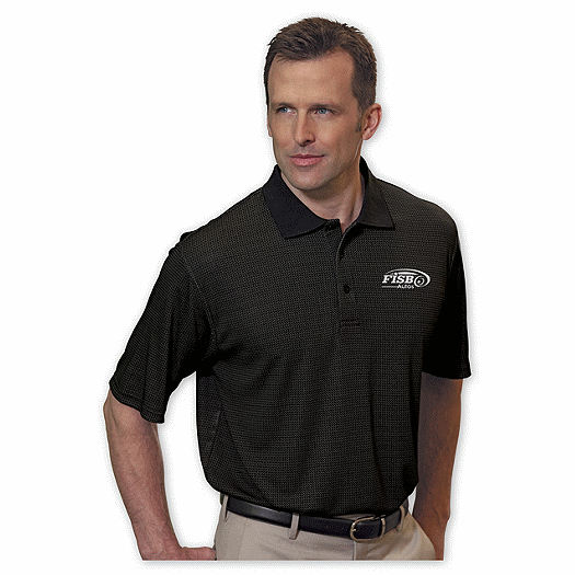 Men's Brick Jacquard Polo - Office and Business Supplies Online - Ipayo.com