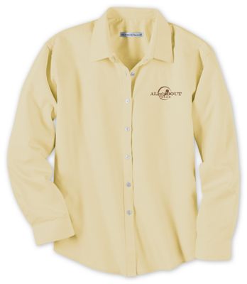 Women's Pinpoint Oxford LS - Office and Business Supplies Online - Ipayo.com