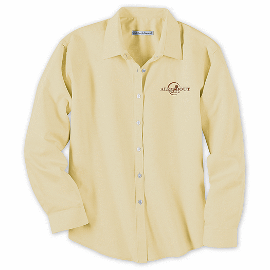 Women's Pinpoint Oxford LS - Office and Business Supplies Online - Ipayo.com