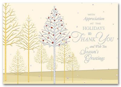 Glittering Grove Holiday Card - Office and Business Supplies Online - Ipayo.com