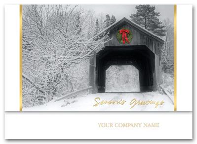 Covered Bridge Holiday Card - Office and Business Supplies Online - Ipayo.com