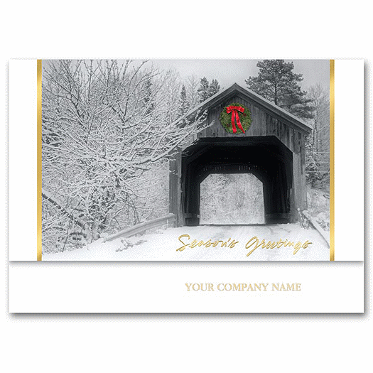 Covered Bridge Holiday Card - Office and Business Supplies Online - Ipayo.com