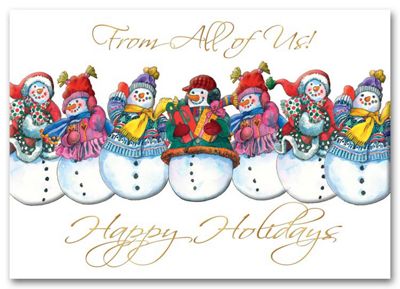 Jolly Snowmen Holiday Card - Office and Business Supplies Online - Ipayo.com
