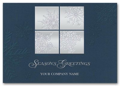 Modern Snowflakes Holiday Card - Office and Business Supplies Online - Ipayo.com