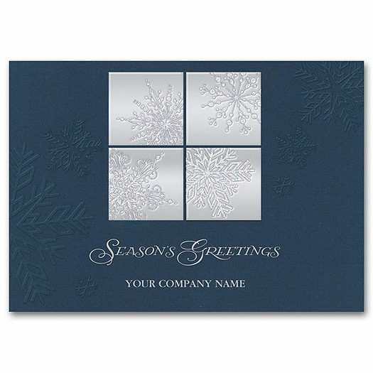 Modern Snowflakes Holiday Card - Office and Business Supplies Online - Ipayo.com